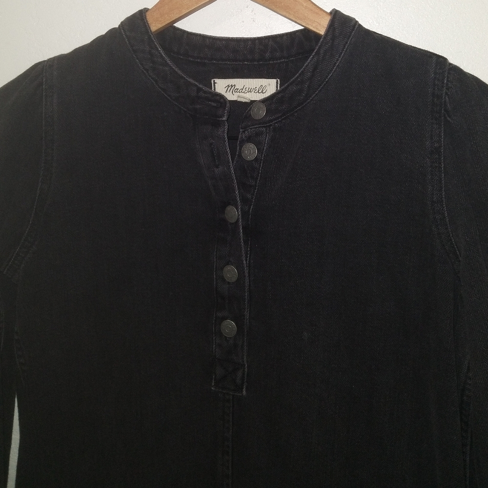MADEWELL Denim Patch Pocket Popover Shirtdress - Picture 4 of 9